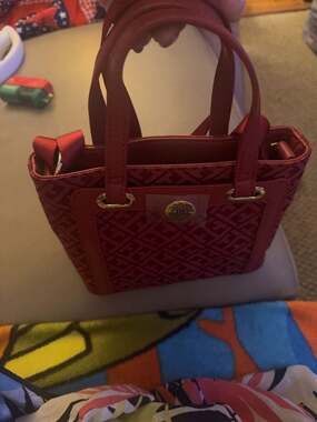 Tommy Hilfiger Monogram Shopper Tote Bag Red